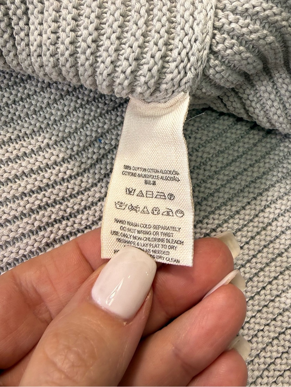 Free People 100% Cotton V-Neck Oversized Sweater in Gray Size Small - Picture 6 of 8